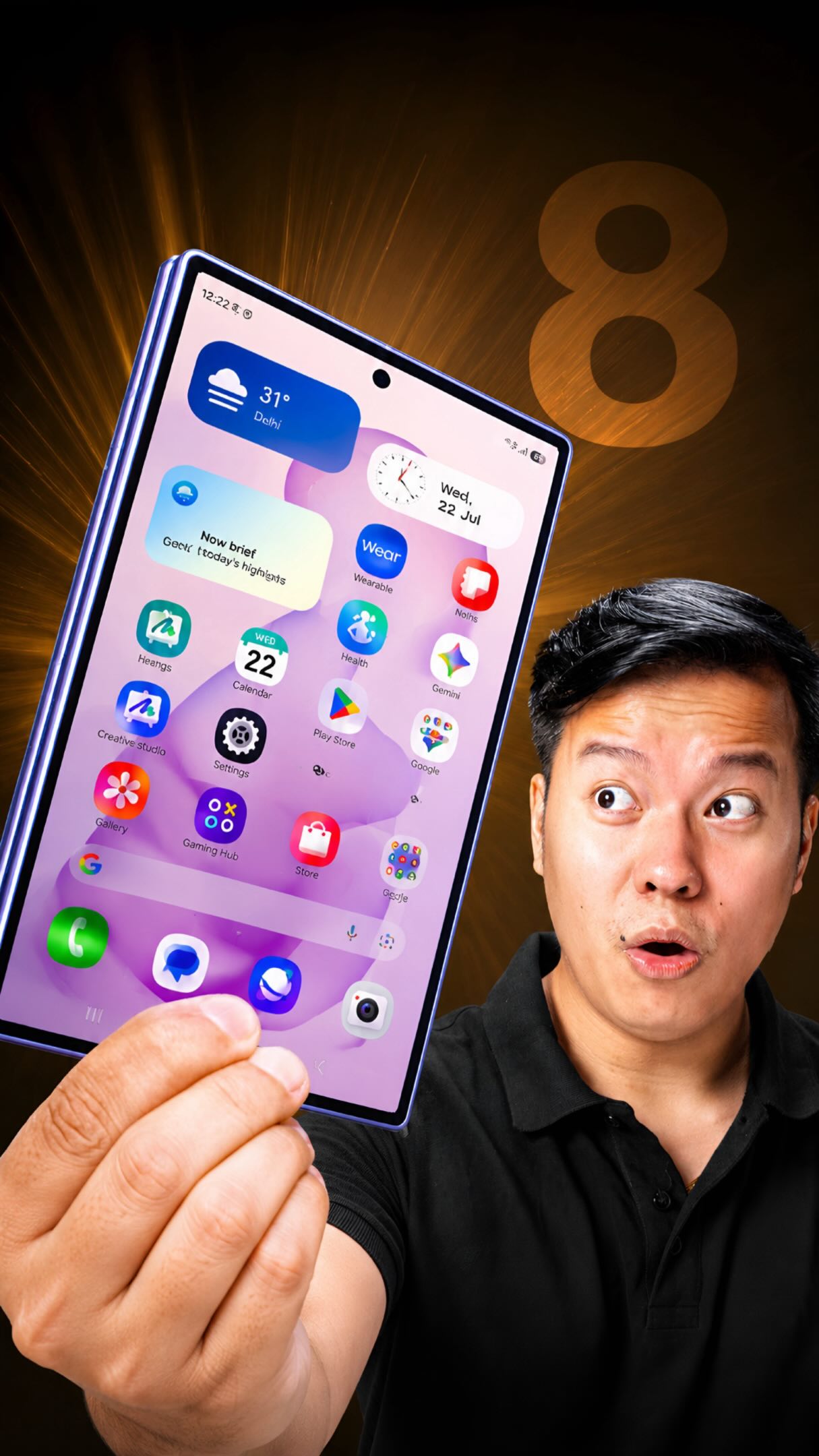 Samsung Z fold 8 is here 👀 @manojsaru 

Samsung ne launched kardia hai Samsung Galaxy Z fold 8 & Z fold8 ultra to is video mein mene iska first look dia hai

.
.
.
#GalaxyZfold8 #Newshape #GalaxyZfold8Ultra #technologygyan #Manojsaru