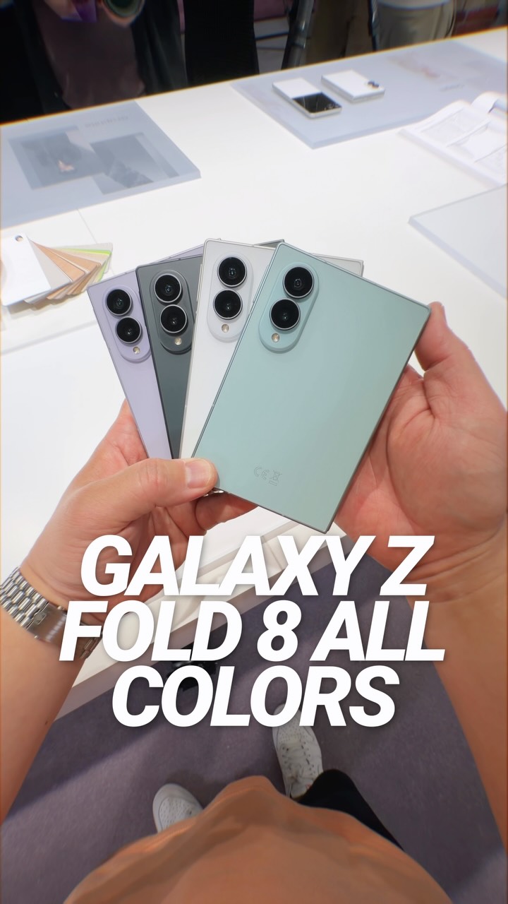 Samsung Galaxy Z Fold 8 All Colors Hands On! Which color looks best on this fresh passport sized foldable? I personally love the Pistachio which is an online exclusive color. #tech #samsung #samsunggalaxy #galaxyzfold8 #reels