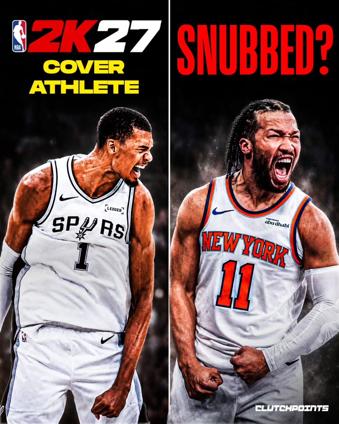 Victor Wembanyama on the cover of NBA 2K27 makes sense. It really does. 

You’re looking at a 7-foot-4 anomaly who looks like he was rendered in a video game before he ever stepped foot on an NBA court. 

He’s the future, he earned it, and nobody can take that away from him.

But man, it’s hard not to feel something for Jalen Brunson.

While Wemby feels like a gift from the basketball gods, Brunson built himself from the ground up. 

He wasn't blessed with alien proportions or effortless hype. 

He was a second-round pick people said was too small, too slow, and capped out. 

Instead of listening, he just put his head down and went to work. 

He moved to New York, took the heaviest jersey in the league, and carried the weight of an entire city on his shoulders without flinching. 

Night after night, he got beat up in the paint, hit cold-blooded shots, and gave the Knicks their soul back after 53 years through sheer willpower, footwork, and grit.

Wemby represents where the game is going, and that’s beautiful. 

But Brunson represents the human heart of basketball.

Wemby got the cover, and he deserves every bit of it. 

But if you’re asking who earned the right to stand right next to him, it’s the Captain.

Was Jalen Brunson snubbed?