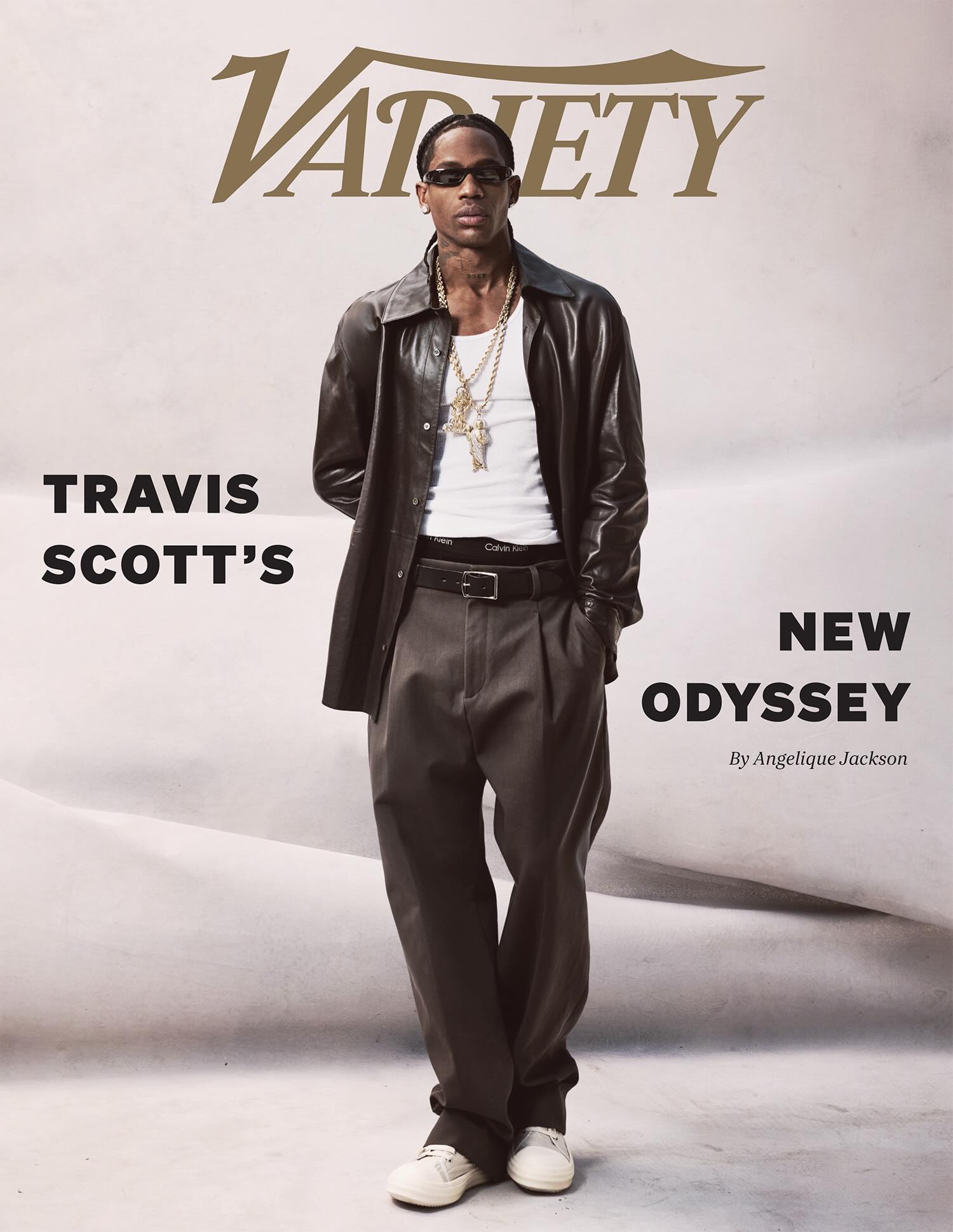 Travis Scott is entering a new era.

For Variety’s cover story, #TravisScott opens up about joining Christopher Nolan’s #TheOdyssey, admitting he was “nervous as f*ck” to film his first scene. Nolan reveals he cast Scott as an actor, explaining, “I was very clear with Travis that I wasn’t hiring him as a musician.”

Scott also discusses his next album, a first-look Paramount deal and why acting isn’t pulling him away from music, saying his ultimate goal is still to perform in “every stadium in the United States and the world.”

Read the full cover story at the link in bio.

(@gregswalesart)

—
Styling: Peri Rosenzweig/Hardstyle
@perirosenzweig

Stylist Assistant: Nick Cohen
@nick_cohen_

Barber: Marcus Phillip Hatch
@marcusph333

Grooming: Latisha Rankin
@latisharankin

Braider: Korynn Henderson
@korynnnnnn

Production: Alexey Galetskiy/AGP
@agpnyc
@alexeyg

COVER
Shirt, pants and belt: Hermes; Tank: Hanes; Sneakers and sunglasses: Rick Owens
@hermes @rickowensonline @hanes

Stripe shirt look
Shirt: Saint Laurent; Pants and belt: Hermes; Hanes; Sneakers and sunglasses: Rick Owens
@ysl @hermes @rickowensonline

Tight portrait
Jacket, shirt, pants and slides: Gucci; Sunglasses: Rick Owens
@gucci @rickowensonline

Roof look
Full look: Hermes; Sunglasses: Rick Owens
@hermes @rickowensonline