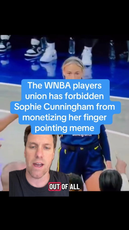 The WNBA players association has forbidden Sophie Cunningham from monetizing her finger pointing meme. They say they don’t allow licensing and monetization of anything that was born out of confrontation with other players. I’m so sick of the WNBA. All of this stuff is interesting discussions but the whole league is just drama. It’s all just controversy. And now neither side is likable