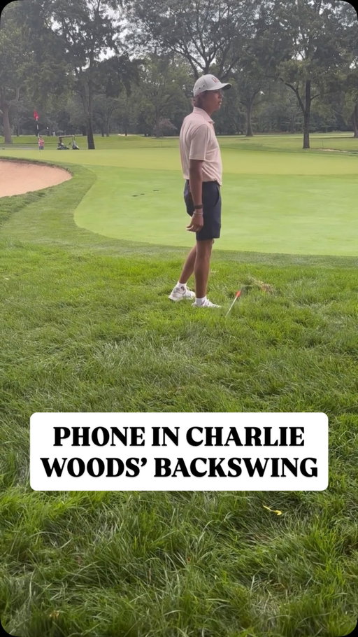BRUTAL — someone’s phone camera sound went off right in Charlie Woods’ backswing during the 14-for-2 playoff at the U.S. Junior Am.

An up & down from there would’ve given him a birdie to advance to another playoff hole.

Awful break.

(via trevor_keaton/X)