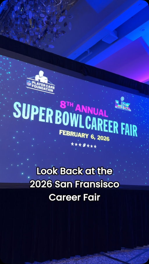 Our 2026 Super Bowl Career Fair was the biggest one yet:

🌁  30+ employers, attended, including Fanatics, USAA and LinkedIn.

🏈  4 panels featuring Will Shields, Erik Berkule (Google), and Joe Briggs (Amazon)

📸  Professional headshot station

🤝 Immediate networking opportunities 

We help our legends build a playbook off the field. Who’s next? 

📲 Visit NFLPlayerCare.com for more information