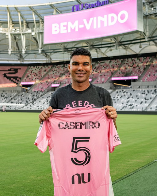 Bem-vindo a Miami, meu amigo 🩷🖤 A special day as we welcome @casemiro and his family to Inter Miami… a person and player I have admired for a long time. Thank you for choosing to make Miami your home 🩷 #FreedomToDream @intermiamicf