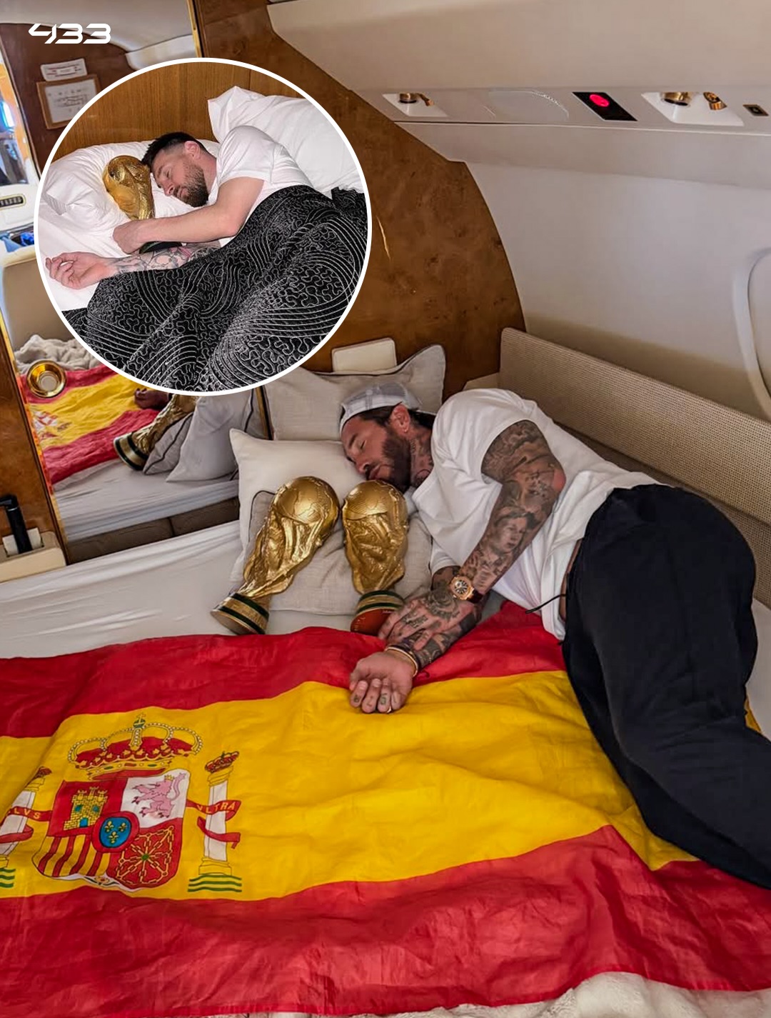 Sergio Ramos recreated that iconic Messi photo 🥶

But he did it with Spain's two World Cup trophies 🇪🇸📸

🏆 2010: He played and won it
🏆 2026: He handed the trophy to Spain

Fair enough 😮‍💨👏
