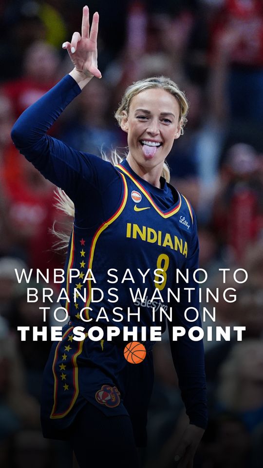 Sophie Cunningham broke the internet with one finger.
 
The "Sophie Point" started as a heated moment between Sophie Cunningham and DeWanna Bonner — now it's been recreated by the White House, UFC fighters, and kids at her basketball camp 😭
 
The WNBPA banned partners like 2K, Panini, and Lids from cashing in on it... but thanks to NIL rules, Sophie can still license it herself 💰