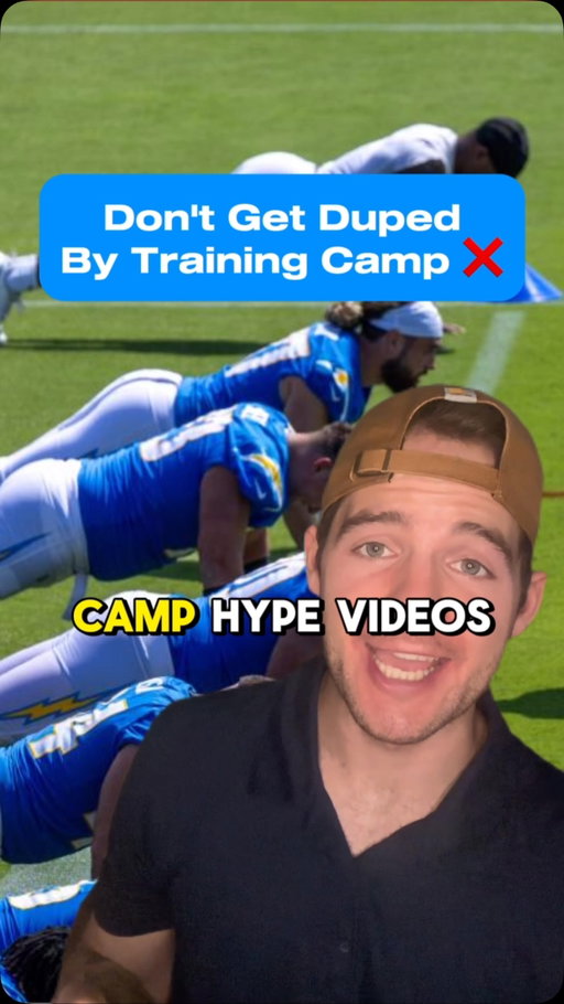 Getting too excited about a few highlight catches could ruin your season #nfltrainingcamp #fantasyfootballtips