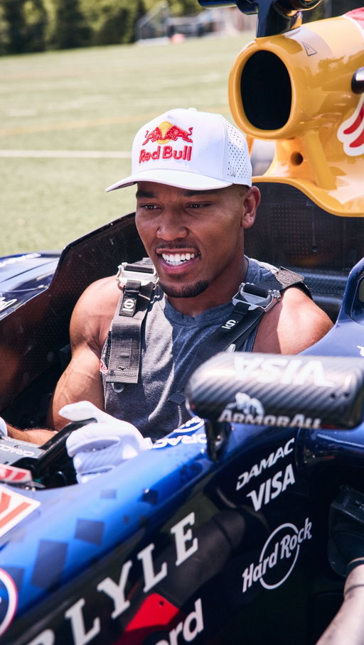 can confirm, F1 cars are... cozy 😅 @amonra_stbrown 

Think this looks fast? Wait until you see it live in Dearborn, MI this Saturday at 1PM ET for Red Bull Showrun — presented by @fordracing.

Link in bio for the full itinerary 🔗