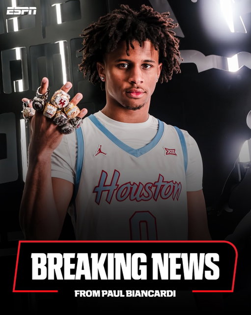 Breaking: Oneal Delancy, the No. 40 ranked player in the SC Next 100 for the Class of 2027, has committed to Houston, he tells ESPN’s @paulbiancardi.