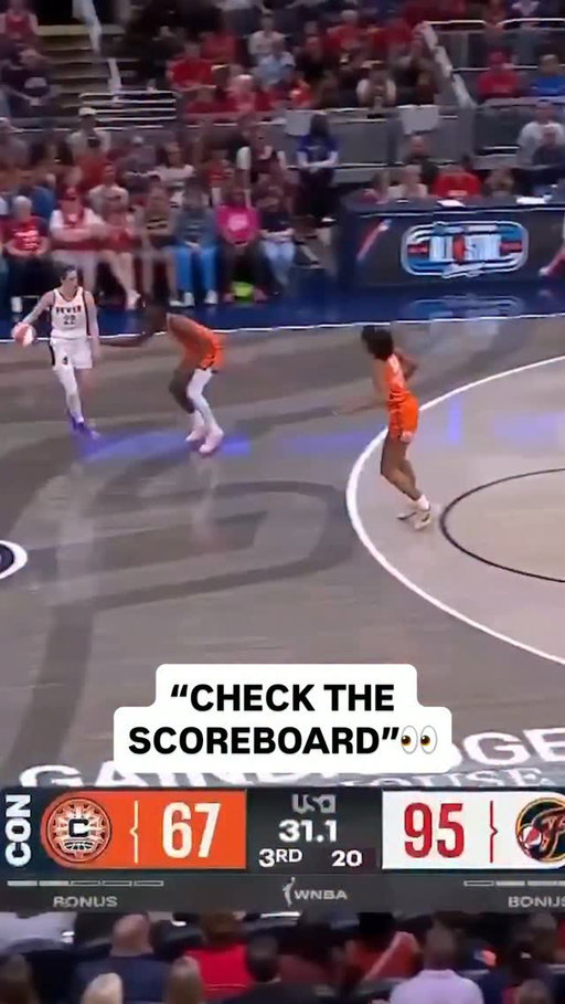 Things got a little heated between Caitlin Clark and Saniya Rivers after Clark reminded her the Fever were up 28 at the end of the third. 😳

#WNBA