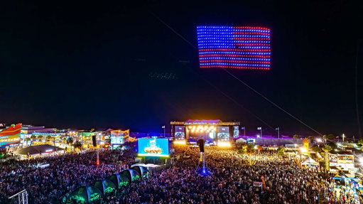 Still reminiscing on the incredible drone show that lit up the sky at CCMF as we celebrated America's 250th. ✨ From patriotic celebrations to unforgettable event finales, our custom drone shows create moments audiences will never forget. Ready to elevate your next event? Email info@southernentertainment.com.