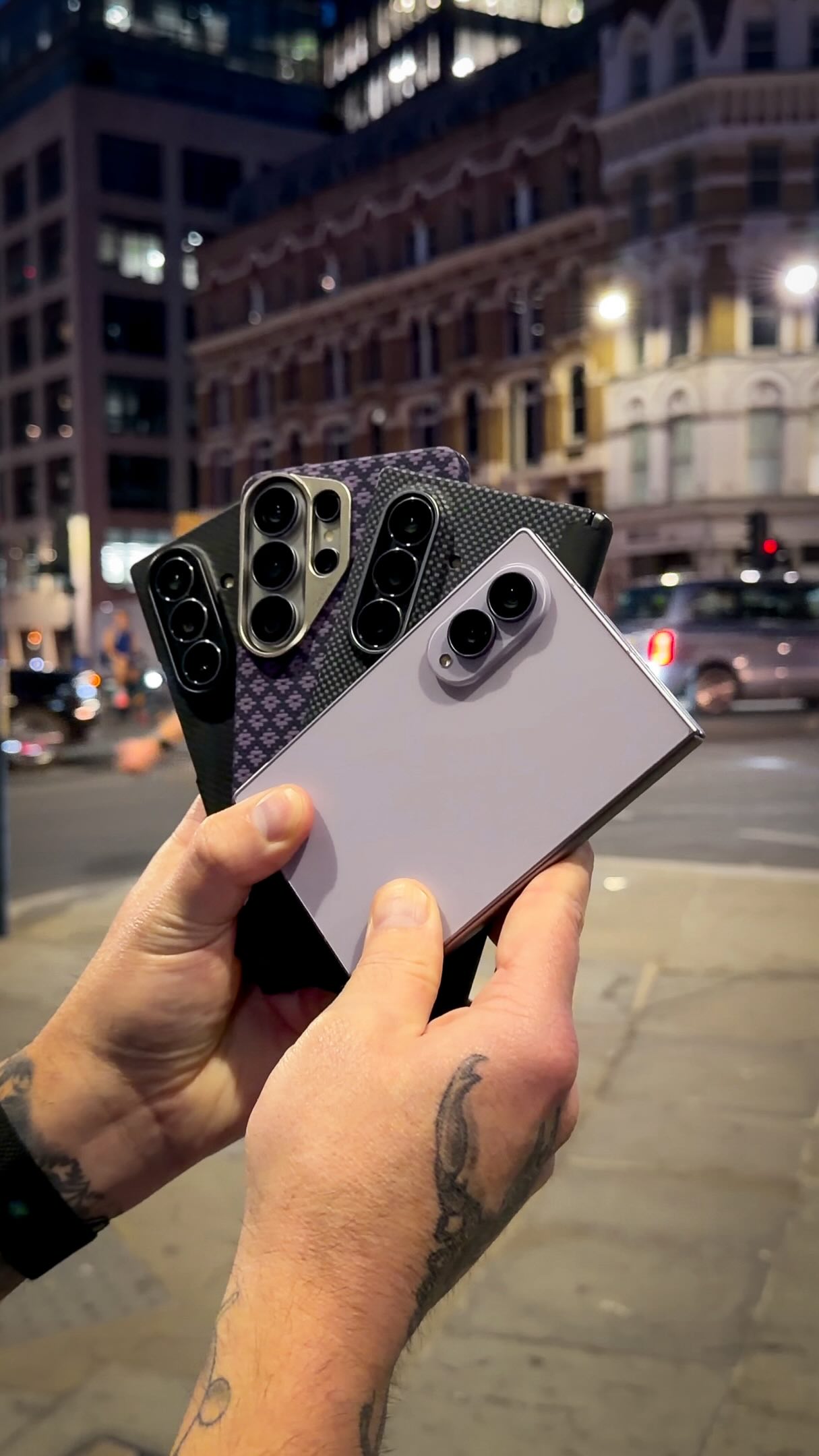 Samsung Galaxy Z Fold 8 low light video comparison using the main camera against the Galaxy Z Fold 7 vs Galaxy Trifold vs Galaxy S26 Ultra. I’m not seeing too much of a difference but I’ll definitely do more tests. What do you think?