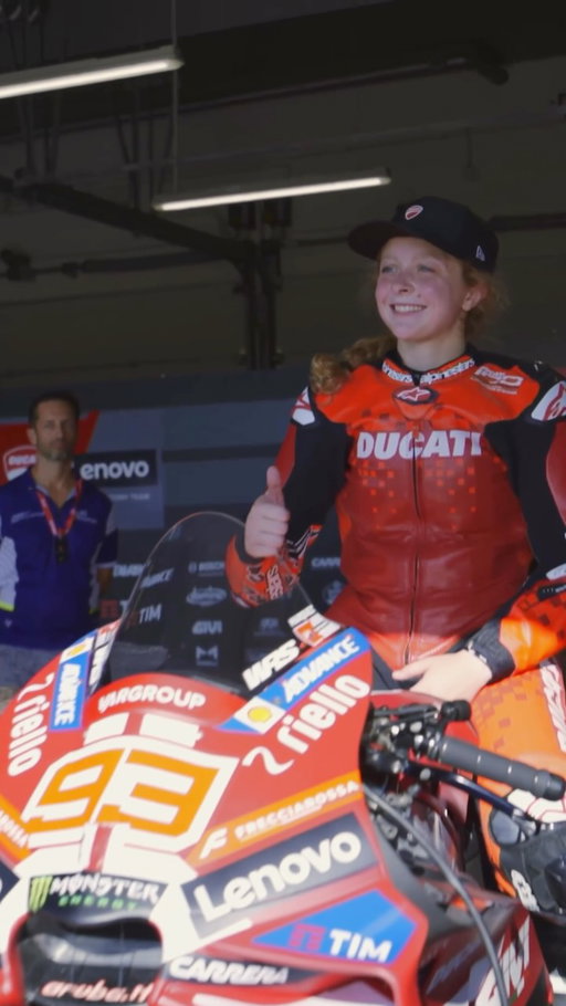 Pure AURA ✨💫

@kayla_yaakov stepped into the future, testing @marcmarquez93’s #DesmosediciGP in Misano 🔴

From rising star to taming a @motogp beast: this is raw, unmatched energy ⚡️❤️

#ForzaDucati