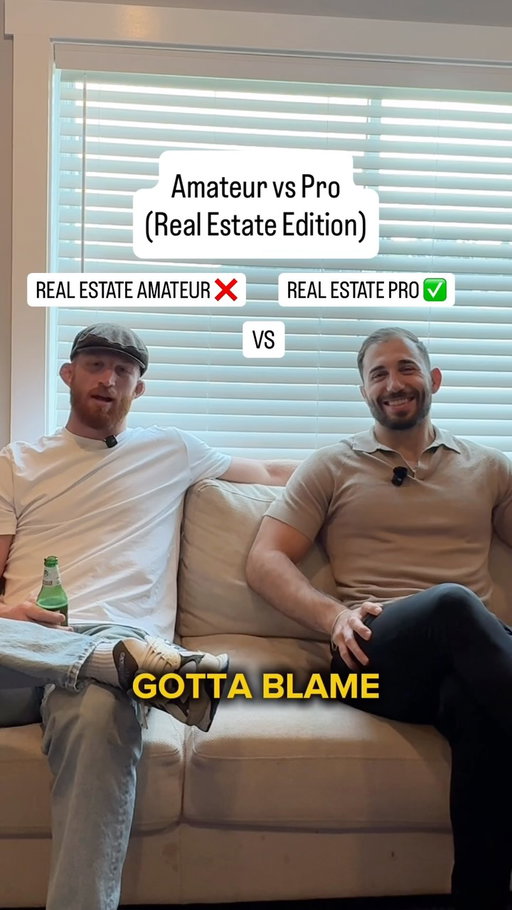 Amateur vs. Pro in Real Estate 🏡 

Featuring: @nobickal1