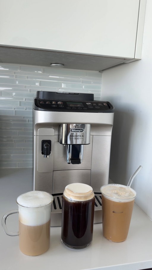 Welcome to my favourite coffee shop.. my kitchen!! 

I take my coffee VERY seriously, so finding a machine that lives up to my expectations is always the challenge. Well, I think I just found my dream machine!! The De’Longhi Magnifica Duo makes it so easy to enjoy café quality drinks at home with just the touch of a button. 

I’m covered no matter which coffee mood I’m in because there are 20+ hot and cold drinks to choose from. And because you can customize your favourite recipes and save them to your own personal profile, your perfect cup of coffee is always ready exactly how you like it. The best part? It grinds, brews, and froths for you, so every cup feels like it came straight from my favourite coffee shop without leaving the house. 

This machine just changed the game and you guys are going to LOVE it 🤎☕️ 

Shop now for your own Magnifica Duo

@delonghi.na #DeLonghiPartner #MagnificaDuo #Perfetto #yescoffeenodecaf #CafeAtYourFingertips