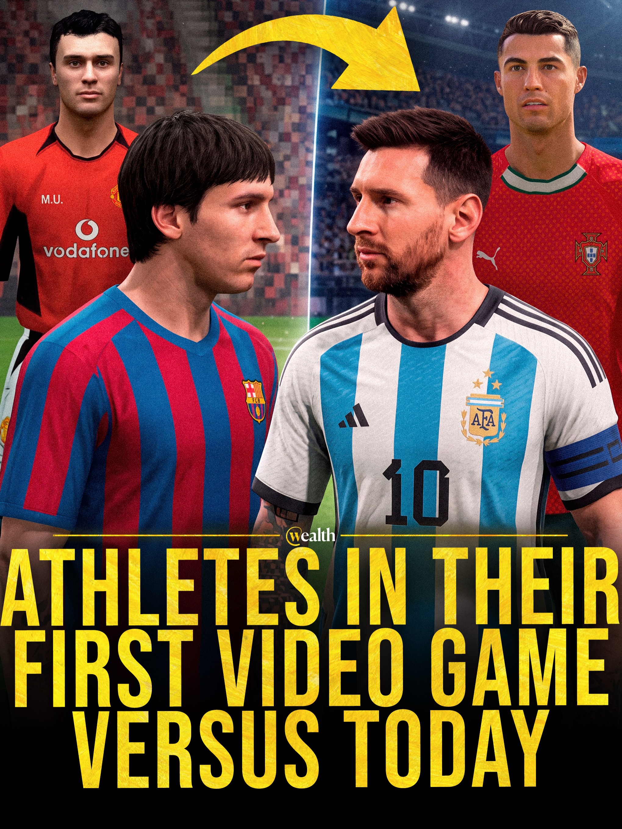 Sports stars have gone from blocky figures to face-scanned likenesses. 🎮🏆

Michael Jordan’s comparison stretches from 1988’s Jordan vs. Bird to NBA 2K26, while Lionel Messi and Cristiano Ronaldo connect mid-2000s FIFA games with EA Sports FC 26. Newer stars such as Patrick Mahomes and Shohei Ohtani cover a shorter jump from 2017 and 2018 releases to current editions.

Modern developers photograph athletes from many angles to build detailed 3D faces and record movement for recognizable animation. Licensing also keeps retired legends playable decades after their earliest appearances.

#SportsGaming #VideoGames #EASportsFC #NBA2K #GamingHistory