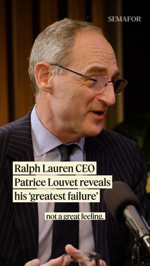 "The first six months were a complete failure — probably the greatest failure of my career."

@ralphlauren CEO Patrice Louvet explains how one difficult assignment in Japan changed the way he leads.

From The CEO Signal, presented by PwC. Watch the full conversation on YouTube or listen wherever you get your podcasts.