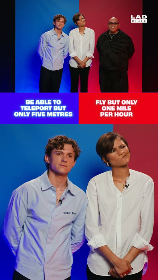 "But girl, like, where are you going?" 🤣⁠
⁠
Tom Holland, Zendaya, and Jacob Batalon play Would You Rather, watch now on LADbible Entertainment YouTube 📺⁠
⁠
#ladbibleoriginal #ladbible #spiderman