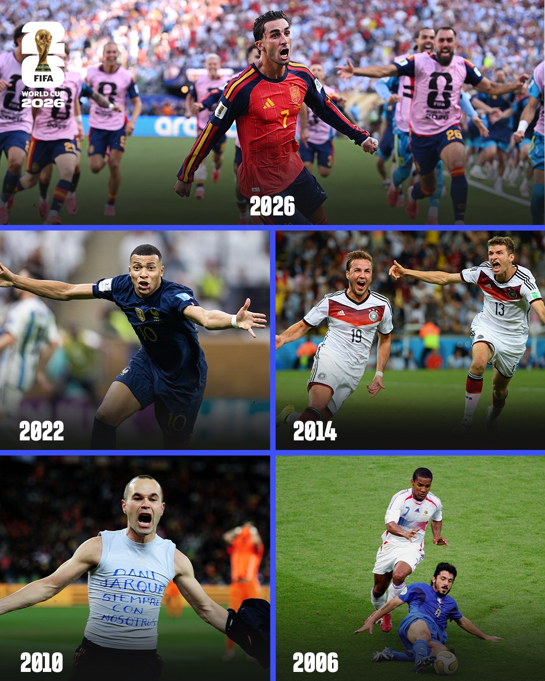 Drama on the biggest stage 🏆

Five of the last six @FIFAWorldCup finals have gone to extra-time ⏱️