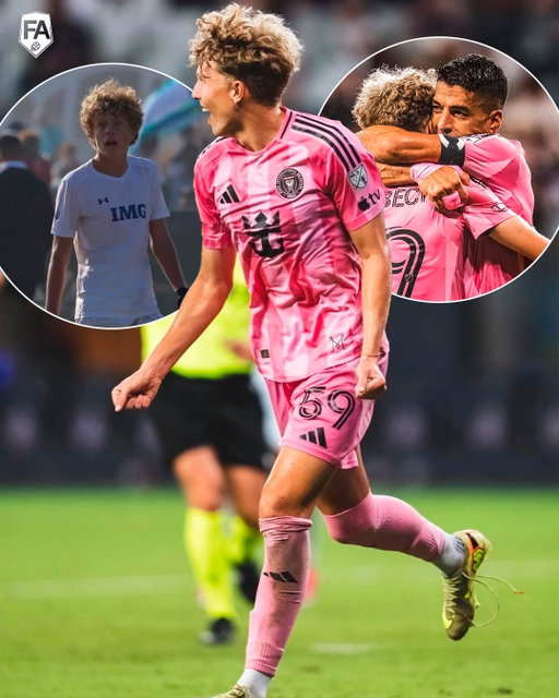 What an unreal moment for 20-year-old midfielder Preston Plambeck scoring his first MLS goal last night for Inter Miami 🤩

Previously at IMG academy a few years back now sharing the pitch with Suarez and other legends 🫣