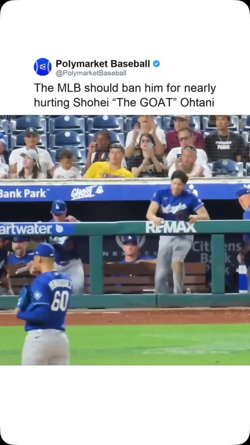 Shohei Ohtani gave Dodgers fans a quick scare after Alex Call jumped over the dugout railing during Los Angeles’ celebration at Citizens Bank Park and appeared to clip Ohtani near his right elbow. The moment came after the Dodgers beat the Phillies 9-5, turning a series-clinching win into a baseball highlight that immediately had fans watching Ohtani’s reaction.

Ohtani walked away from the near miss, but anything involving his right arm is going to get extra attention because of his value as both a hitter and pitcher. The Dodgers are still managing a season built around championship expectations, and even a harmless-looking celebration can feel bigger when it involves the sport’s biggest star.

Los Angeles finished the day with another road win, its first season series victory over Philadelphia since 2023, and the best record in MLB. Call’s leap will probably be remembered less for the celebration and more for how close it came to becoming a very strange injury story.