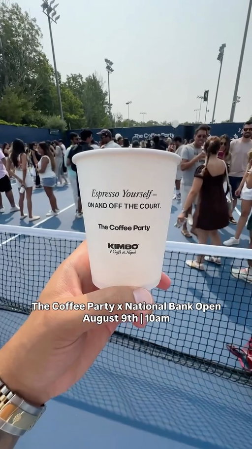 Toronto, we’re doing it again! A Coffee Party on a tennis court!😏🎾

Update: this event is sold out. We look forward to seeing everyone on August 9th! 

We’ve teamed up with @nbotoronto and @tenniscanada at Sobeys Stadium 

When - August 9, 10am to 12:30pm. 

Registration is free and gets you in for the full day, access to the tournament grounds, practice sessions, and outer court matches all day long (Centre Court not included).

Start with Morning Movement, a free Pilates class by @pilates.with.paula from 8:30 to 10am. Everyone who shows up walks away with a TennisFest tote bag, a Celsius towel, yoga mat, water bottle, and Celsius can, plus a Psycho Bunny cap 🤝🏻

Then the Coffee Party takes over at 10am. 

Music by: 
@bavarobeatz - 10 to 11:15am. 
@johnnykhann - 11:15am to 12:30pm. 

FIRST 700 people get a TennisFest tote bag and a Psycho Bunny cap!

Coffee and pastries are available for purchase on court

See you there!☕️