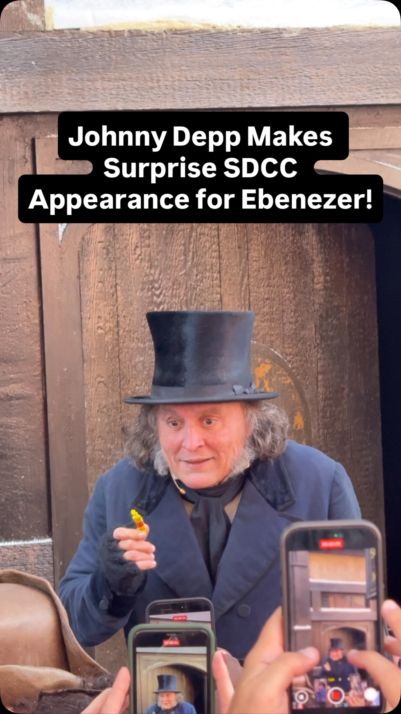 A Christmas Carol came to San Diego Comic-Con in a big way! 🎄❄️ Fans packed in as Johnny Depp made a surprise appearance to help promote Ebenezer, bringing one of the Gaslamp’s most eye-catching activations to life. From the snow-covered storefront to the incredible atmosphere, this was one of SDCC’s biggest unexpected moments.

Did you expect this surprise?

#SDCC #SDCC2026 #JohnnyDepp #Ebenezer #ComicCon