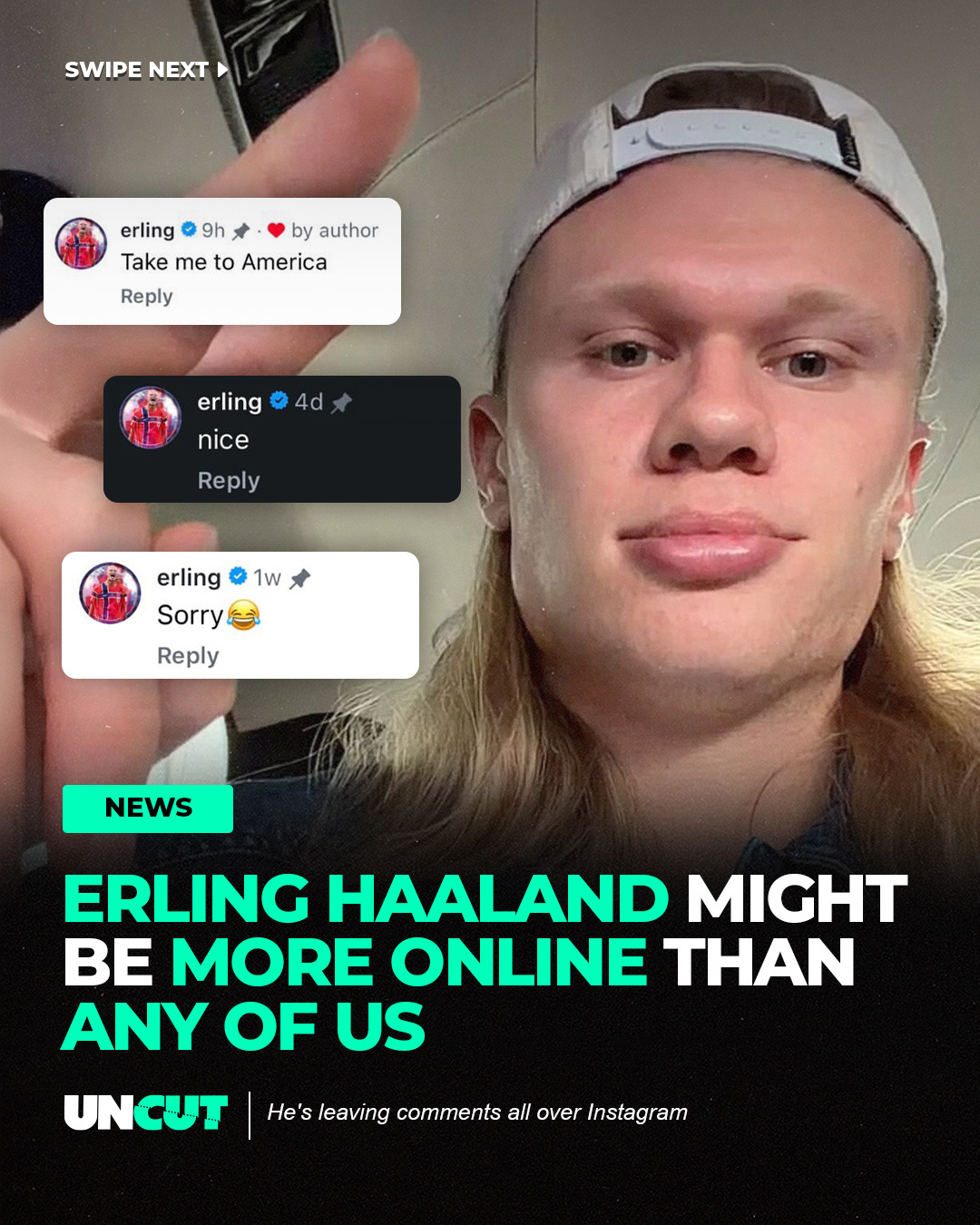 Erling Haaland gained over 22 million Instagram followers during Norway’s historic World Cup run 📱⚽⁠
⁠
Beyond scoring seven goals and reaching the quarterfinals, his unfiltered Snapchat stories, random meme comments, and unusual taxidermied raccoon souvenir turned him into one of the tournament’s biggest online personalities 😳 ⁠
⁠
What do y'all think⁉️👀