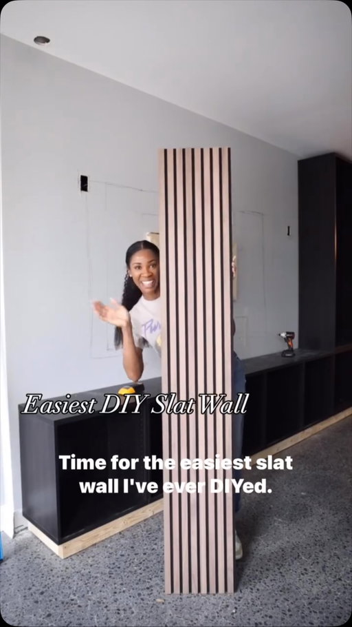 Still one of my favorite DIY projects we’ve done. This slat wall completely transformed our basement game room, adding texture, warmth, and a custom feel that elevated the entire space.

It’s crazy how one project can spark another. Now I’m thinking about adding a slat wall to our new home gym, but I can’t decide if I should bring this look into that space too.

If you’re thinking about adding a slat wall to your home, where would you put one—a game room, home gym, office, or bedroom? Tell me below… I need to know which space is winning.

#SlatWall #AccentWall #HomeGymIdeas #GameRoomIdeas #DIYHomeProjects BasementDesign InteriorDesign