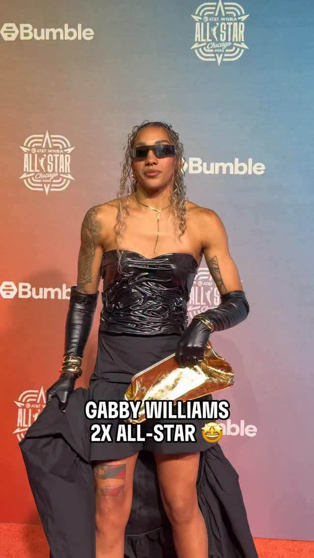 The all black drip 🖤

2x All-Star Gabby Williams pulls up to the Orange Carpet

#WNBAAllStar2026 Orange Carpet | @Bumble