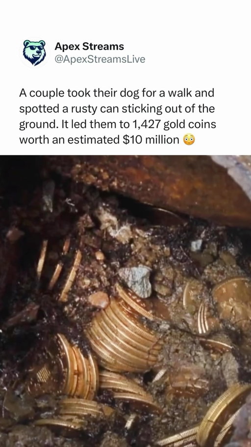 No one knows who buried them, but the coins had been sitting underground for more than a century.

The discovery became the largest buried gold coin hoard ever found in the U.S.