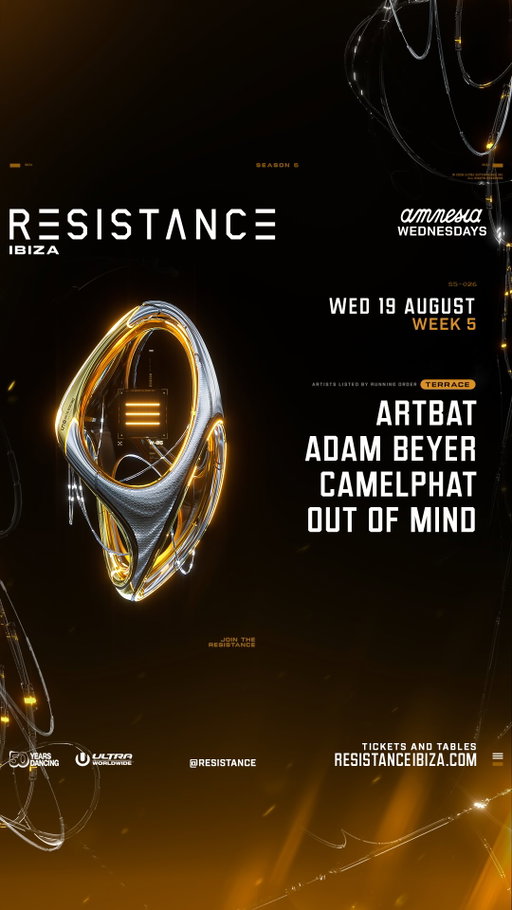 Week 5 moves with melody, pressure, and full control in the Terrace.

@artbatmusic
@realadambeyer
@camelphatmusic
@outofmind_music

Wednesday, 19 August at @amnesiaibiza.

Tickets & Tables available now. Link in bio.