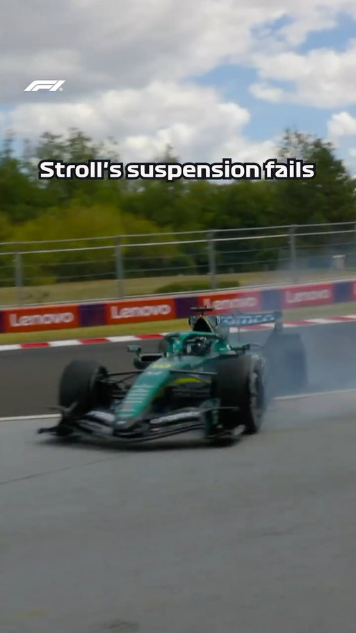 Not the start to the weekend Lance Stroll wanted 😮

Here's a look at what happened with his Aston Martin at Turn 3 

#F1 #Formula1 #HungarianGP