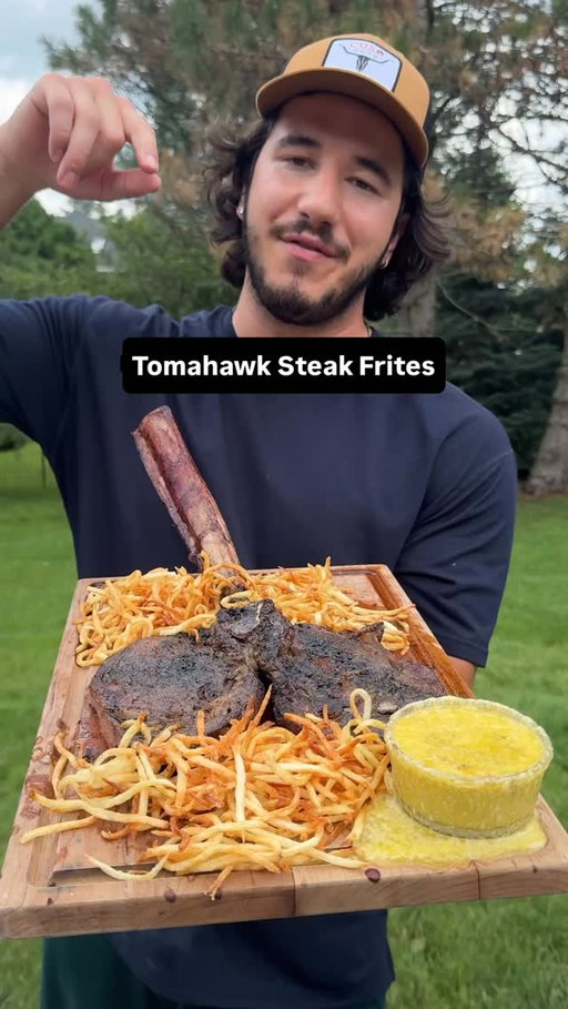 Stingray Tomahawk Steak Frites (yes I know the sauce is broken) 🥩🍟