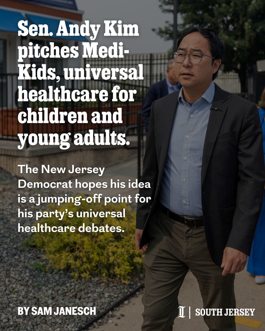 U.S. Sen. Andy Kim (D., N.J.) is introducing a plan to provide free healthcare to every child in the country, an idea he thinks could become a strategic step toward universal healthcare while addressing the urgent needs of an estimated — and likely undercounted — 4.6 million uninsured children.⁠
⁠
Enrollment in MediKids, as he calls it, would be automatic at birth and extend until age 26. It aims to provide comprehensive benefits to uninsured children and young adults while also tackling the larger affordability crisis and the healthcare cuts under President Donald Trump that are expected to lead to further disenrollment in the coming years.⁠
⁠
“It really kind of brings that debate about healthcare to its core essence,” Kim said. “Who is going to stand in the way? Who could possibly say that we shouldn’t provide healthcare to every child in this country?”⁠
⁠
Kim, speaking to reporters in his office on Capitol Hill last week, said he was in the early stages of figuring out and advocating for the program. He also said he was clear-eyed about the “political realities” that will make it difficult to pass.⁠
⁠
Read on at the link in our bio.⁠
⁠
📝 by Sam Janesch / Staff⁠
📸 by Tyger Williams / Staff