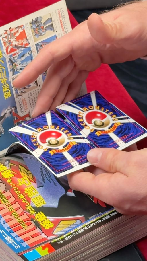 Peeling the first two Pokémon cards EVER 😅

On October 15, 1996, the first two official Pokémon Trading Cards were released from within Corocoro Comic #223 — a “glossy” Jigglypuff & Pikachu

The only way to obtain these cards was to literally “peel” them from the sheet inside. In the past 30 years, over 1400 Pikachus have been submitted for grading… and not a single one has ever graded a PSA 10. 

The Corocoro Comic #223 is a finite piece of Pokémon history, and removing the cards drastically reduces the book’s value, as it’s considered “incomplete”

BUT, if this Pikachu grades a PSA 10… how much do you think it would be worth?!

Follow @ripit for part TWO & rip for Glossy Pikachus and Jigglypuffs right now on Ripit.co 🔥