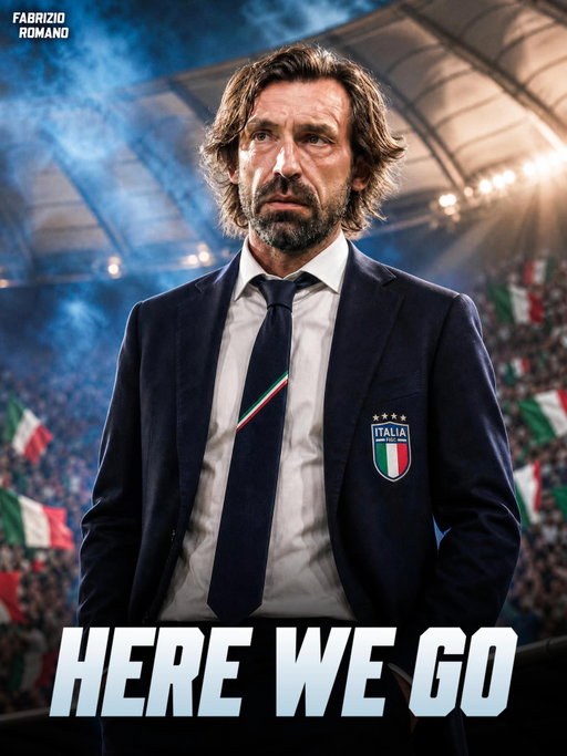🚨 𝐇𝐄𝐑𝐄 𝐖𝐄 𝐆𝐎! Andrea Pirlo agrees to become 𝐧𝐞𝐰 𝐈𝐭𝐚𝐥𝐲 𝐡𝐞𝐚𝐝 𝐜𝐨𝐚𝐜𝐡, leading the project until 2030 🔵🇮🇹

Verbal agreement in place after direct contact with Federation as official announcement anticipated for the upcoming days.

Pirlo will bring Roberto Baronio as part of backroom staff as Paolo Maldini and Leonardo decided to accelerate today 🫱🏻‍🫲🏼

𝐑𝐚𝐭𝐞 𝐭𝐡𝐢𝐬 𝐚𝐩𝐩𝐨𝐢𝐧𝐭𝐦𝐞𝐧𝐭 𝐟𝐫𝐨𝐦 𝟏 𝐭𝐨 𝟏𝟎! 💙✨