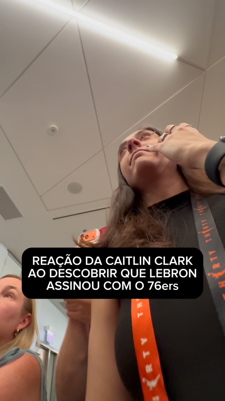 A REAÇÃO DA CAITLIN CLARK DESCOBRINDO JUNTO COM A GENTE DO LEBRON 🤯🤯🤯