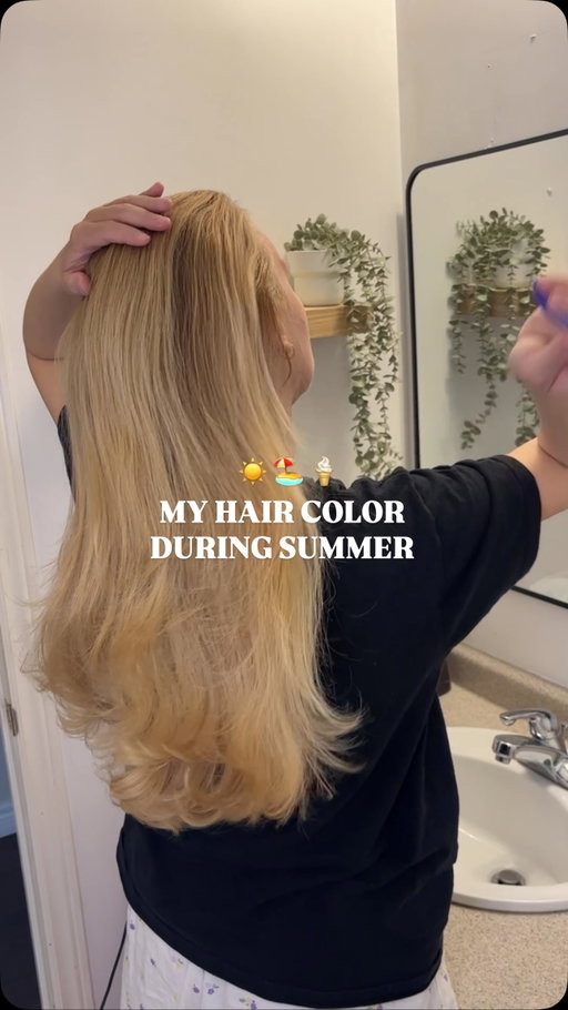 My hair loves sun ☀️ #hairstyles #haircolor #blondehair #haircare #hairgoals