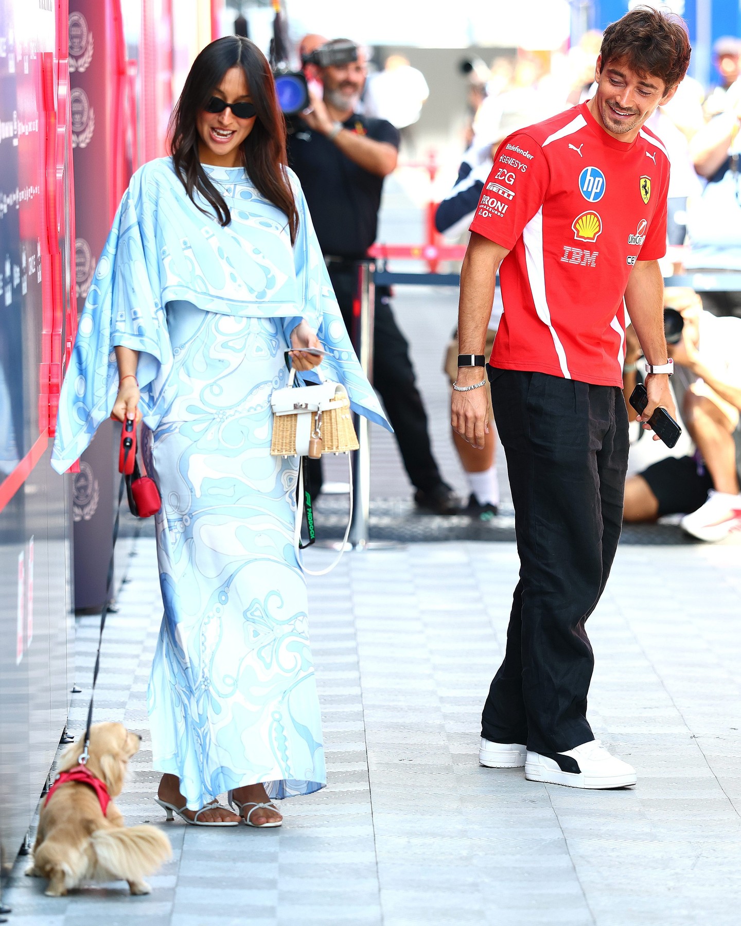 When you gotta go, you gotta go—even if you're #AlexandraLeclerc and #CharlesLeclerc's dog, Leo, at the F1 Grand Prix of Hungary. But, hey, at least his parents looked fabulous while he was going, right?!

📷: @gettyimages