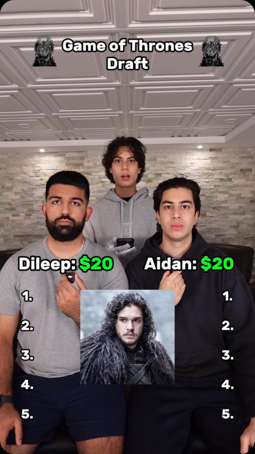 Game of Thrones Draft 🗡️👑 Let us know who won below ⬇️ #gameofthrones #got #tvshows #draft #crossoverbros