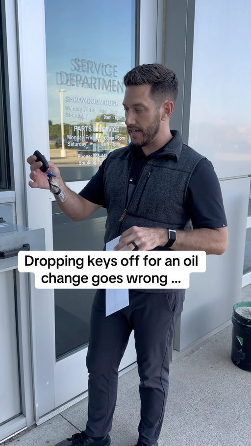 It’s a key drop box, not a keys drop box … #oilchange #mechanicshop #cardealership #serviceadvisor #mechanic