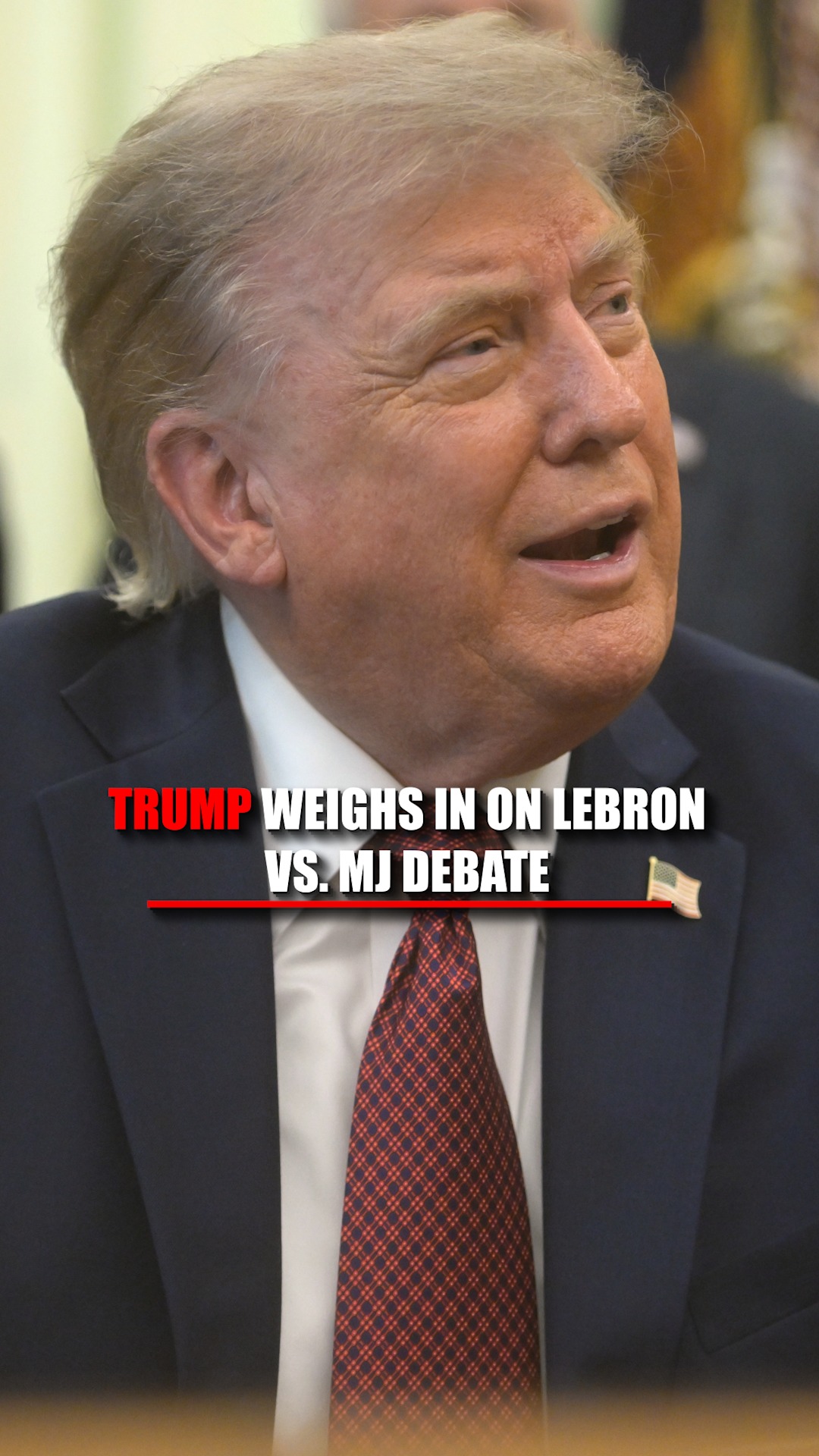 LeBron or MJ?

President Trump weighs in on one of sports' biggest questions, asked by Peter Doocy where he stands on the LeBron James vs. Michael Jordan debate.

"I only like people that like me. I would say Michael Jordan all the way."