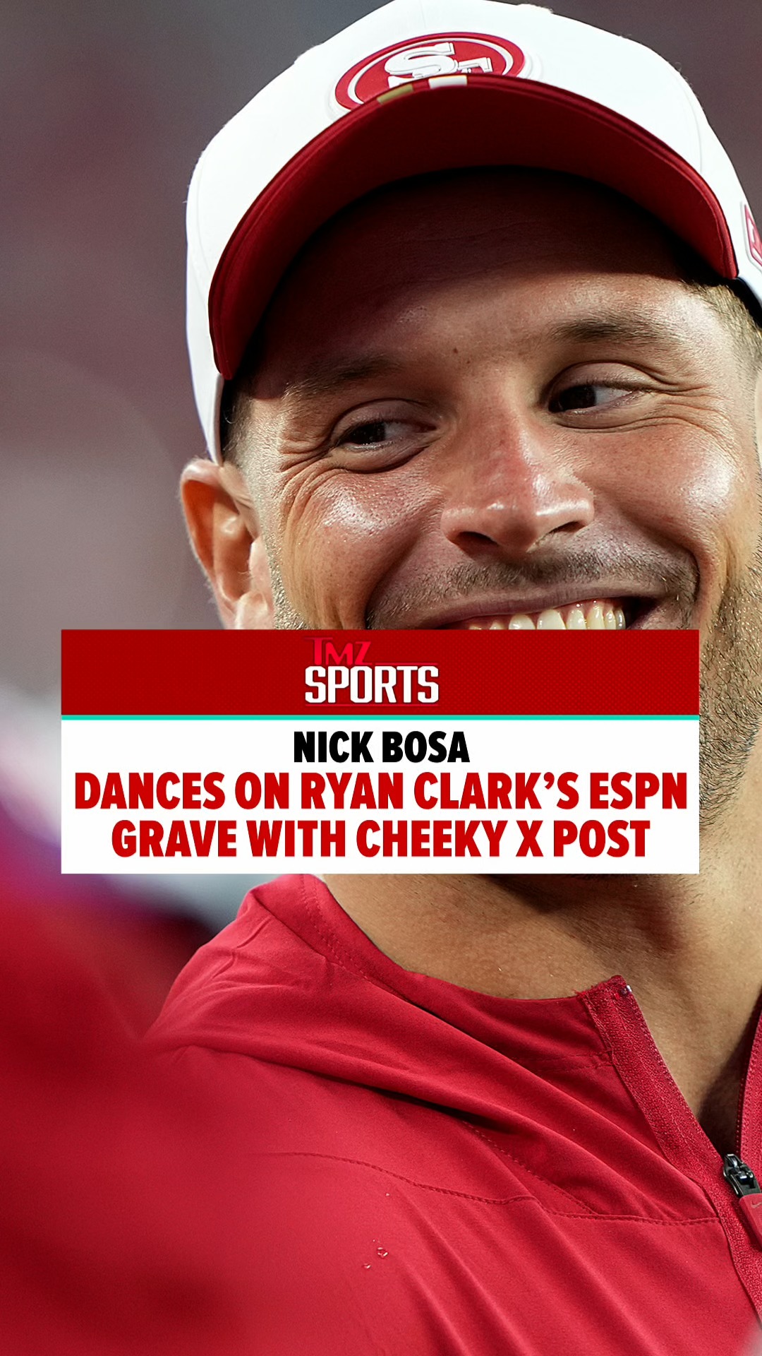 Nick Bosa is happy to see Ryan Clark out of the job at ESPN, the San Francisco 49ers star woke up from social media hibernation to weigh in on the move ... two years after the analyst criticized him for wearing a MAGA hat after a game.