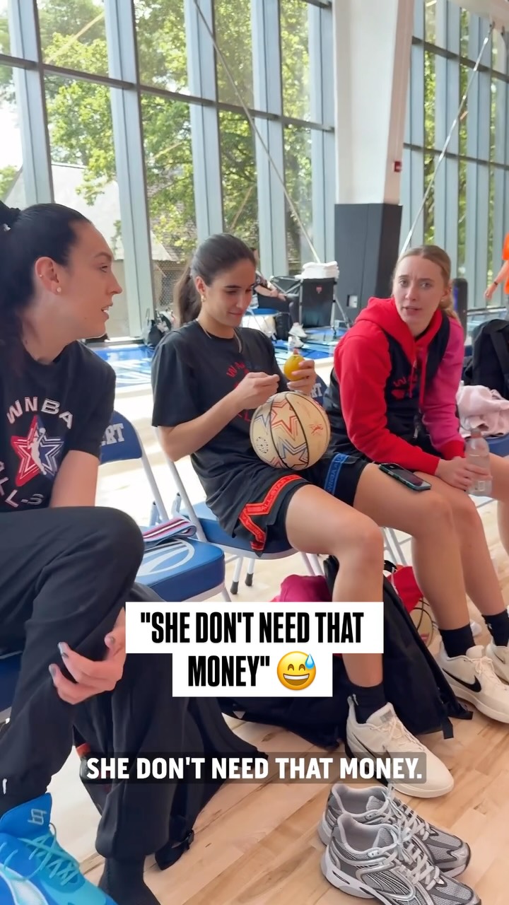 Paige Bueckers was a little bit salty about Breanna Stewart winning their halfcourt contest 😅

(via: @wnba)