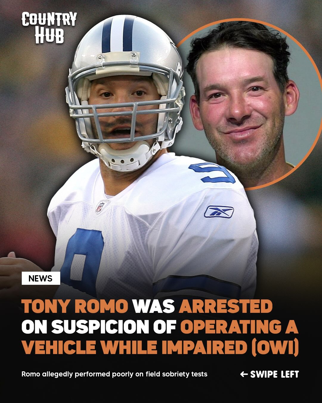 Former Dallas Cowboys quarterback Tony Romo was arrested in Milwaukee on suspicion of OWI ‼️

He allegedly performed poorly on field sobriety tests, and he has a court appearance scheduled for September 21