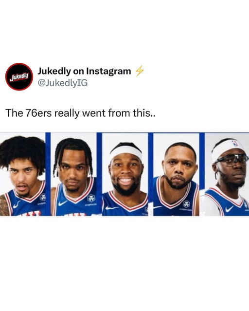 The 76ers starting lineup 15 months ago was comedy 😭😭😭

Fifteen months ago, the 76ers looked like a team that had missed its window. Injuries, inconsistent play, and a lack of depth had fans wondering if Philadelphia needed to hit the reset button. Fast forward to now, and the entire outlook has flipped. The roster is deeper, more talented, and built to compete with anyone in the league.

The biggest difference is how complete the lineup feels from top to bottom. Instead of relying on one or two stars to carry the load every night, the Sixers now have multiple players who can score, defend, and step up in big moments. Every position looks stronger than it did just over a year ago, giving them far more lineup flexibility and making them a much tougher matchup.

That’s why so many people are calling this one of the biggest turnarounds in the NBA. In just 15 months, Philadelphia has gone from a team surrounded by uncertainty to one that looks like a legitimate contender on paper. If this group stays healthy and builds chemistry, it’s easy to see why fans believe the 76ers are in a completely different class than they were just over a year ago.

Follow US (@jukedly) to stay locked in if you love sports! 🔥