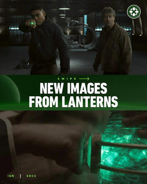 "In brightest day, in blackest night..." DC and HBO Max unveiled a new trailer for Lanterns during #SDCC, giving us new looks at Kyle Chandler's Hal Jordan, Aaron Pierre's John Stewart, and even a glimpse at Ulrich Thomsen as Sinestro! Link in bio for our interview with the cast!