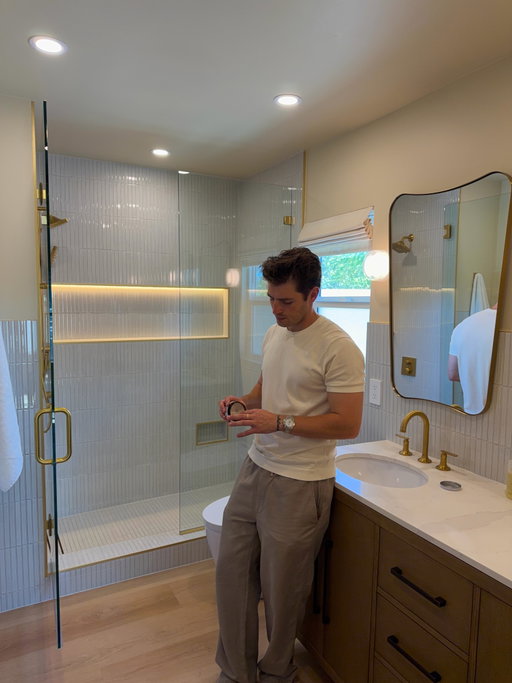 Loved bringing my bathroom visions to life with @grohe_us @inax.us @bascoshowerdoors