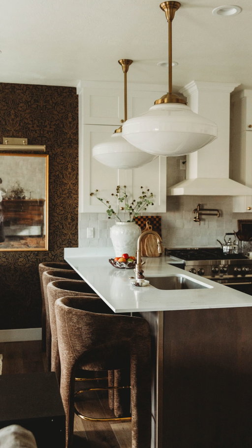 Balancing an open concept kitchen lies in the textures. Here, the tactile warmth of the Khloe stools from @thepopmaison beautifully counters the sleek, polished stone of the island. Deep chocolate chenille paired with a subtle gold footrest delivers an understated luxury where old-world vintage elegance seamlessly meets modern comfort.
.
.
.
.
.
.
.
.
.
.
.
.
.
.
.
.
.
.

#interiors #kitchenisland #vintagehome #interiorforinspo #home 

https://liketk.it/6jh7o
